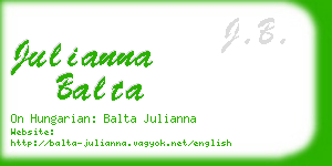 julianna balta business card